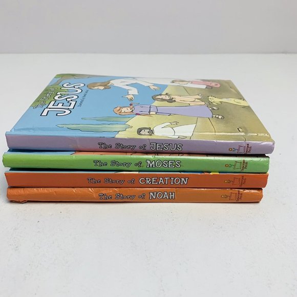 Childrens Religious Bible Story Book Lot of 4 Color Illustrated Flowerpot Press - Picture 4 of 8